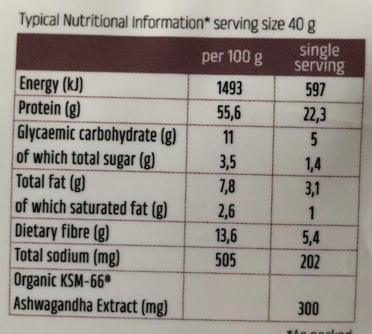 Good Life Wellness: Ashwagandha Plant Protein, Dark Chocolate Flavour - 1kg