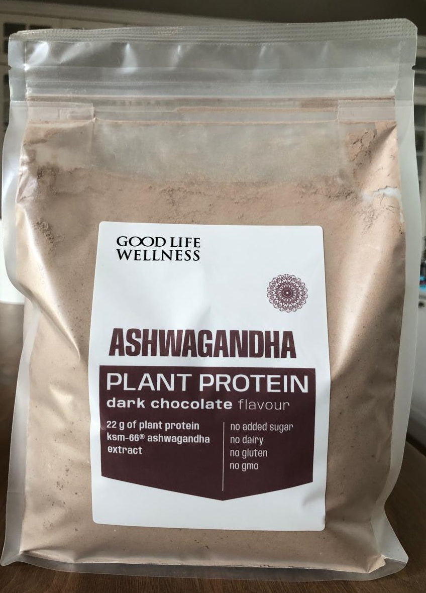 Good Life Wellness: Ashwagandha Plant Protein, Dark Chocolate Flavour - 1kg