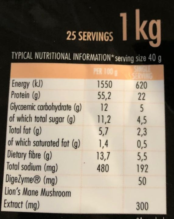 Kick Ass: Plant Protein Performance Blend, Dark Vanilla flavour