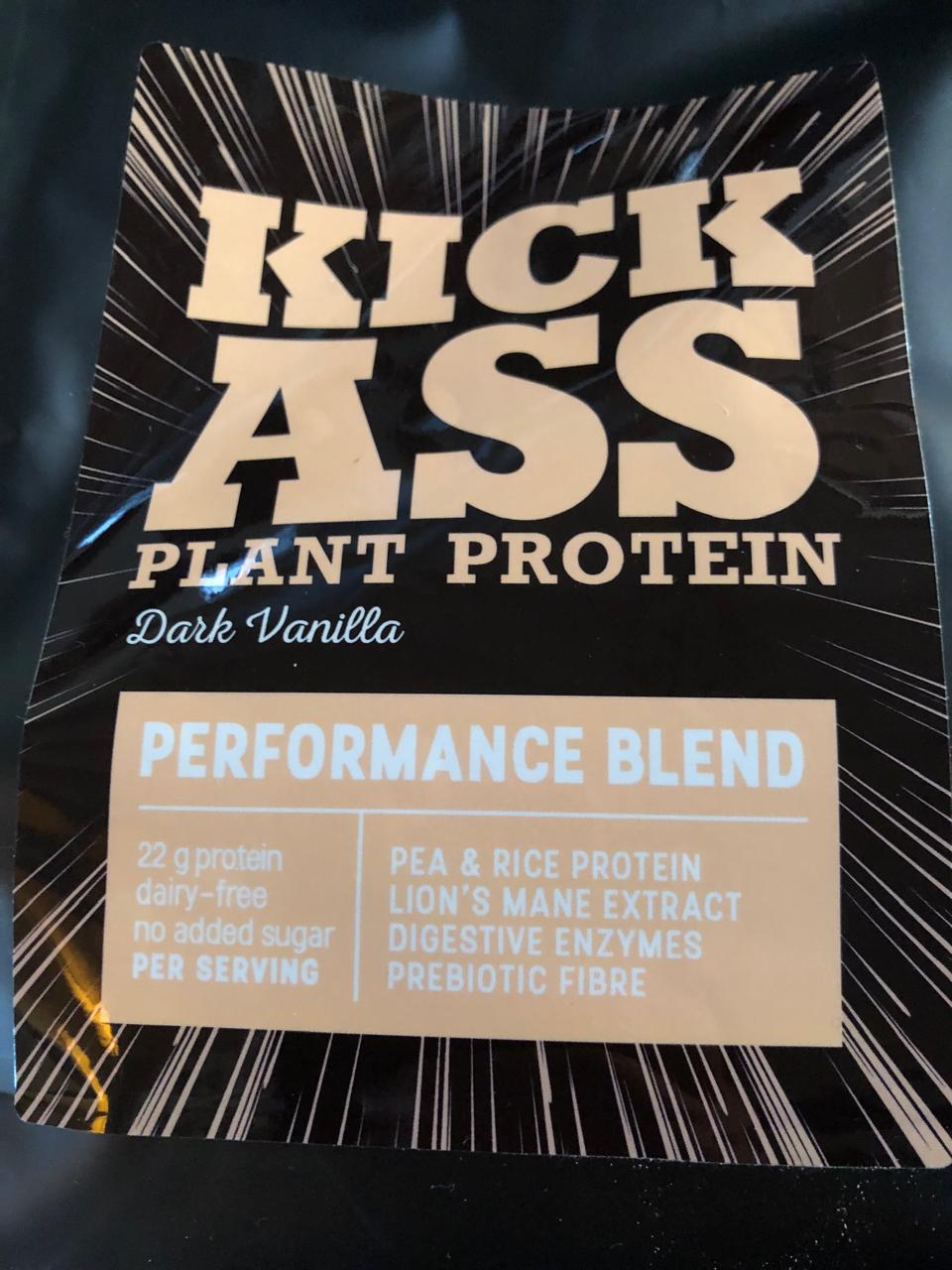 Kick Ass: Plant Protein Performance Blend, Dark Vanilla flavour