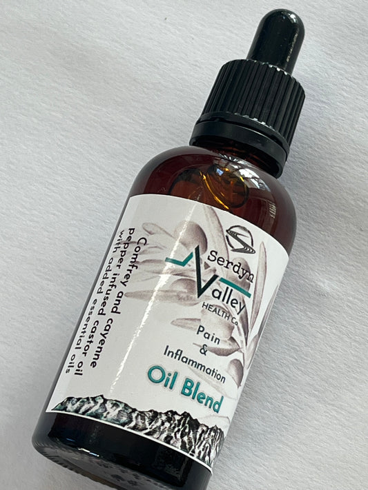 Oil blend for pain & inflammation (50ml dropper bottle)