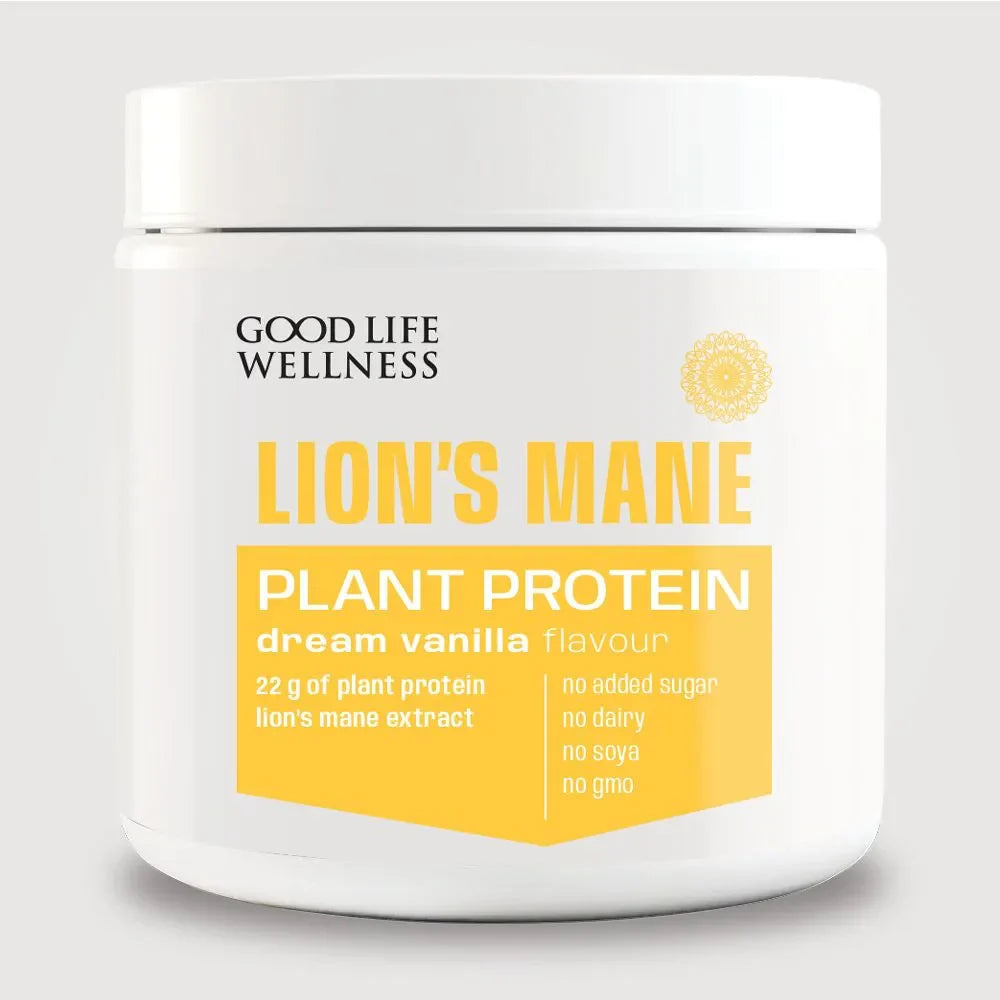 Good Life Wellness: Lion's Mane Plant Protein, Dream Vanilla Flavour - 600g