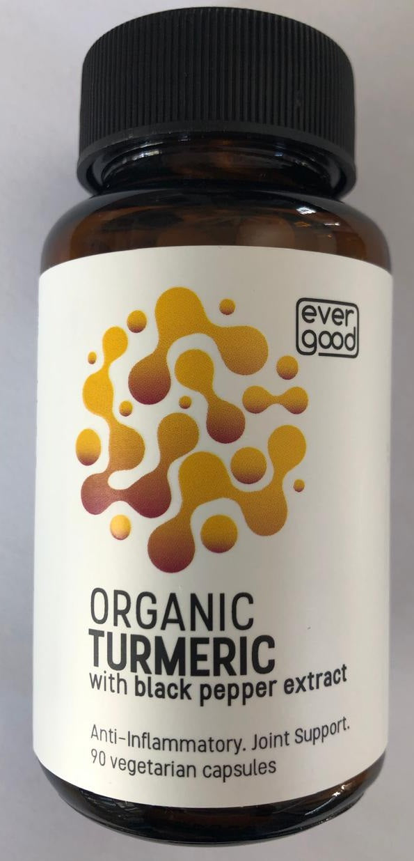 Ever Good: Organic Turmeric plus BioPerine (black pepper) - 90 capsules