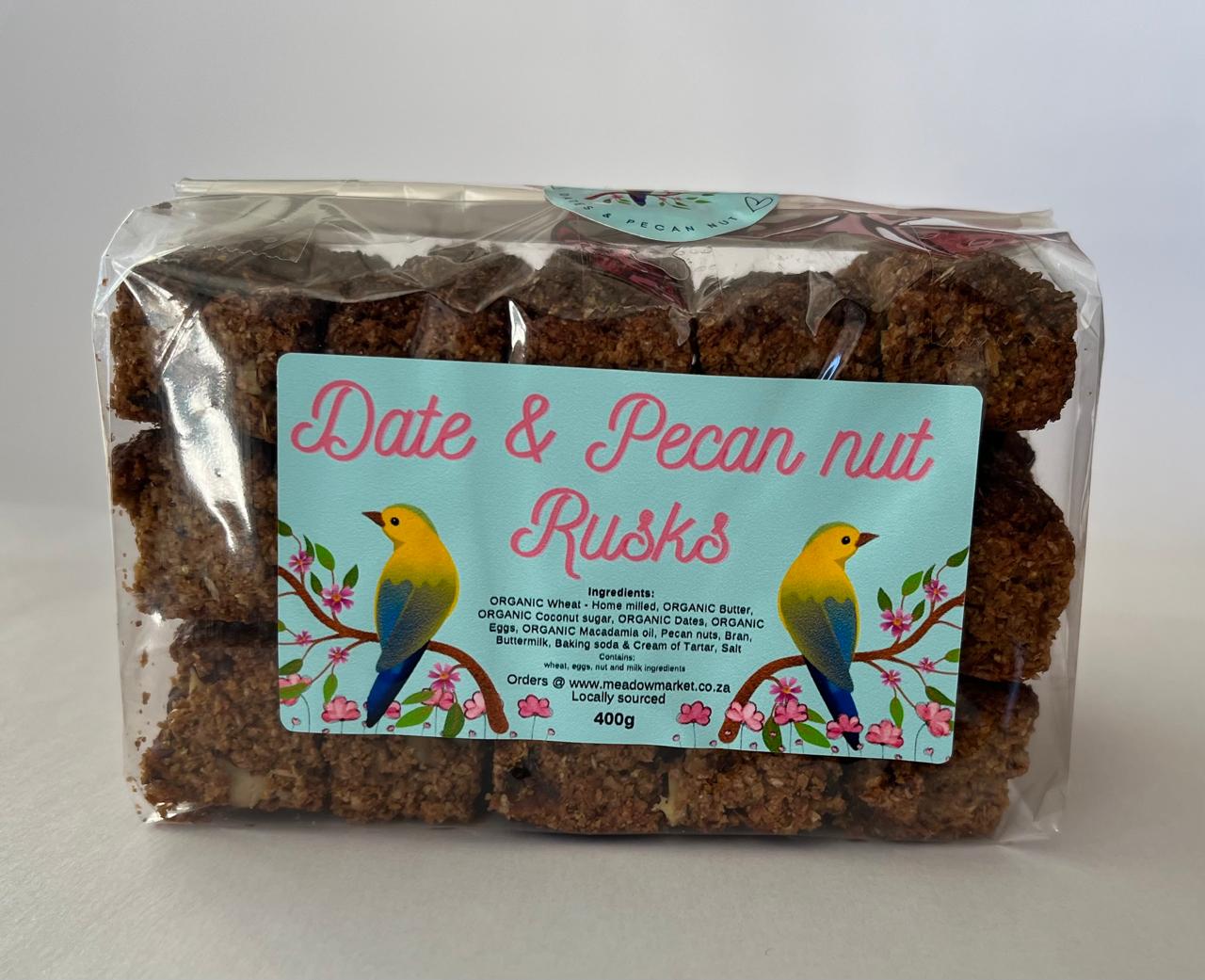 Date & Pecan nut Rusks - 400g