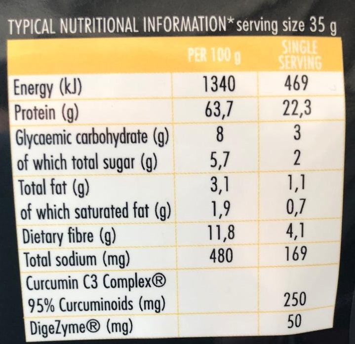 Kick Ass: Whey Protein Concentrate with Collagen and Curcumin 95%, Vanilla Chai flavour - 1kg